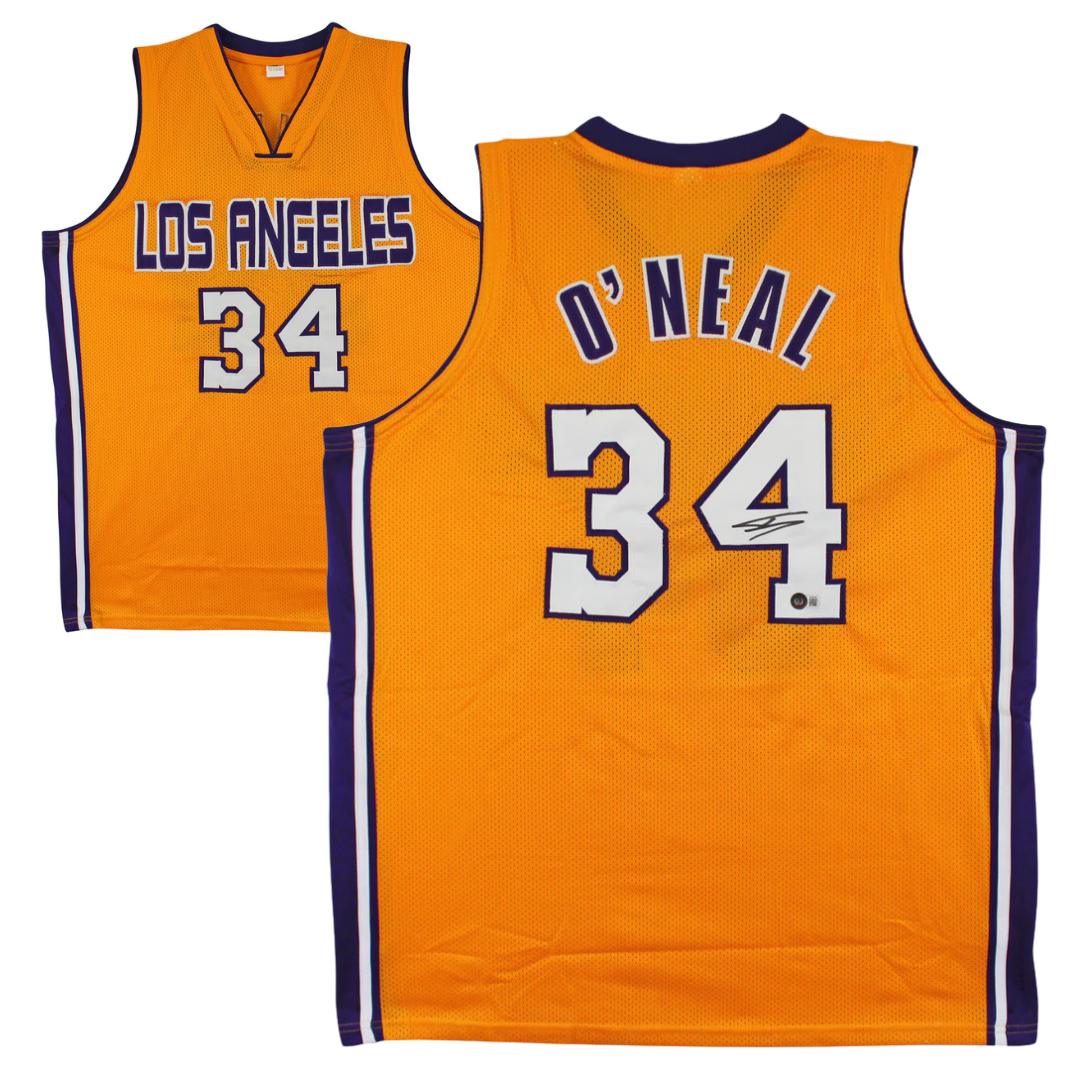 Shaquille O'Neal Signed Los Angeles Lakers Basketball Jersey with Beckett Witness
